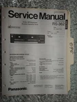 Panasonic RS-362 Service Manual Original Repair Book Stereo Tape Deck Player. Fixed Price $19.98.