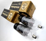 Matched Pair Nos Westinghouse 7867 Power Output Amplifier Blk Plt Tubes Dukane. Fixed Price $49.95.