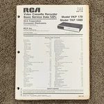 Vintage Rca Cassette Recorder Basic Service Data Vhs Model Vkp 170 Tkp 1400. Fixed Price $25.00.