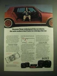 1982 Sony Car Stereo XM-120 Amplifier, XS-L20 Super Woofers Ad. Fixed Price $19.99.