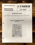 Fisher CR-W41 Cassette Deck Service Manual *original*. Fixed Price $14.97.