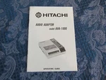 Hitachi Audio Adaptor AVA-1000 Operating Guide. Fixed Price $19.99.