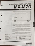 Yamaha MX-M70 Monaural Power Amplifier Service Manual Original. Fixed Price $13.95.