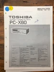 Toshiba PC-X60 Cassette Service Manual *original*. Fixed Price $14.97.