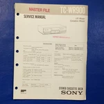 Sony TC-WR900 Service Manual Original Paper Oem Repair Guide Usa. Fixed Price $24.95.