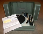 Reconditioned Silvertone Stereo Solid State Suitcase Vinyl Record Player Works. Fixed Price $299.99.