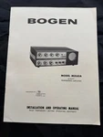 Vintage Bogen Model Chb 35A Installation & Operating Manual. Fixed Price $10.00.
