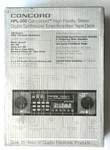 Concord Hpl 550 Didital Synthesizer Tuner/amplifier Car Stereo Cassette Deck. Fixed Price $2008.44.