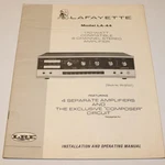 Lafayette LA-44 170W 4-CHANNEL Stereo Amplifier Installation Operating Manual. Fixed Price $22.61.