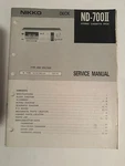 Nikko ND-700 Ii Stereo Cassette Deck Service Manual. Fixed Price $24.95.
