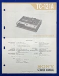 Original Sony TC-121A / Cassette-corder Service Manual -- #2. Fixed Price $14.95.