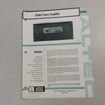 Vintage 60S Altec Spec Sheet 1568A Power Amplifier Sound Engineers Vg Read. Fixed Price $11.99.