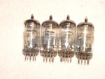 4 6DJ8/ECC88 Amperex Bugle Boy Tubes*very Strong Matched QUAD*#8. Fixed Price $130.00.