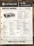 Hitachi Cassette Service Manual *original*. Fixed Price $14.97.