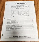 Mitsubishi DT-10 Cassette Deck Service Manual (melco Sales). Fixed Price $8.00.