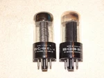 X 6V6GT G.e. /bogen Tubes*clear Glass-black Plate*super Strong Matched PAIR*#2. Fixed Price $58.99.