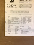 Sansui D-350W Cassette / Tape Player Service Manual *original* #1. Fixed Price $14.97.