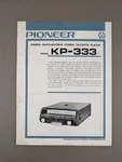 Pioneer Model KP-333 Mobile Auto-reverse Stereo Cassette Player D-3303. Fixed Price $54.95.