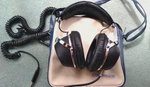 Vintage Columbia Stereo Headphones Model #HP-30 W/ Original Carry Case Coiled. Fixed Price $24.00.