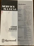 Sherwood CD-345 CD345R Tape Deck Service Manual **original**. Fixed Price $19.99.