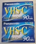 2 Panasonic Vhs-c TC-30 Super High Grade 90 Minute Video Cassettes New Sealed. Fixed Price $15.99.