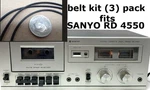 Pc Kit Fits Sanyo Rd 4550 Cassette Player (3 New Belts). Fixed Price $16.00.