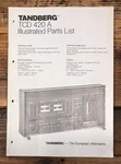 Tandberg TCD-420A TCD420 Cassette Illustrated Parts List *original*. Fixed Price $39.97.