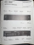 Kenwood KC-992 Control Amplifier Service Manual Original Hsq. Fixed Price $29.99.