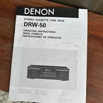 Denon DRW-50 Owners Manual Stereo Cassette Tape Deck Operating Instructions. Fixed Price $17.41.