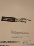 Pioneer RX-1181/RX-1191 PL-771AZ Operating Instructions Booklet Manual Euc. Fixed Price $14.99.
