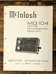 Mcintosh MQ-104 MQ104 Equalizer Service Manual *original*. Fixed Price $24.97.