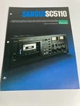 Sansui SC5110 Stereo Cassette Deck Brochure. Fixed Price $36.45.