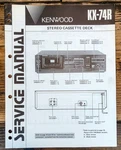 Kenwood KX-74R Cassette Service Manual *original*. Fixed Price $19.97.