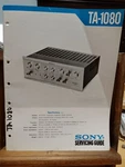 Sony TA-1080 Amplifier Service Manual Original. Fixed Price $39.99.
