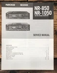 Nikko NR-850 NR-1050 Receiver Service Manual *original*. Fixed Price $44.97.