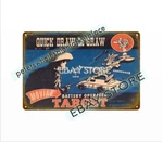 Childhood Toy Quick Draw Mcgraw Battery Op Moving Target Metal Tin Sign. Fixed Price $19.61.