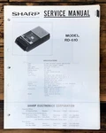 Sharp RD-610 Cassette Service Manual *original*. Fixed Price $14.97.