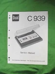 Dual C939 Service Manual For Cassette Deck Vintage Good Shape Photo Copy. Fixed Price $24.95.