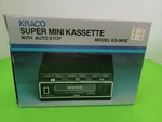 Vintage 1979 Kraco Super Mini-kassette Model #KS-960E, Complete W/manual. Fixed Price $30.00.