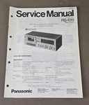 Panasonic Stereo Cassette Deck RS-619 Service Manual D-4415. Fixed Price $64.95.