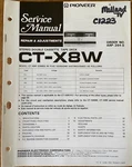 Pioneer CT-X8W Stereo Double Cassette Deck Original Service Repair Manual. Fixed Price $19.94.