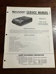 Sharp RD-418 Portable Cassette Tape Recorder Service Manual Vintage Oem Diagrams. Fixed Price $11.99.
