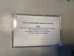 Audio Cassette Calibration Tape: W&f WS-48B, P-4-L300, P-4-A100. Fixed Price $24.98.