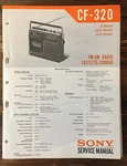 Sony CF-320 Cassette Service Manual *original*. Fixed Price $19.97.