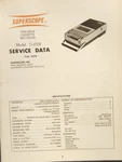 Superscope C-103A Portable Cassette Recorder Service Manual Original. Fixed Price $15.00.
