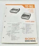 Original Vintage Oem Sony TC-182 Service Manual Repair Cassette Corder 1974. Fixed Price $14.99.