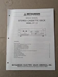 Mitsubishi Stereo Cassette Deck Model DT-12 Service Manual D-4823. Fixed Price $64.95.