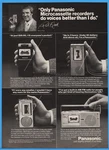 1980 Rich Little Panasonic Micro Cassette Tape Recorders RN-13 RN-001 RN-004 Ad. Fixed Price $10.99.