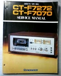 Original Pioneer CT-F7272 /F7070- 90 Page Service Manual, Schematics, Parts List. Fixed Price $14.99.