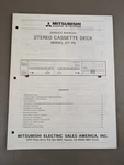 Mitsubishi Stereo Cassette Deck Model DT-76 Service Manual D-4874. Fixed Price $54.95.